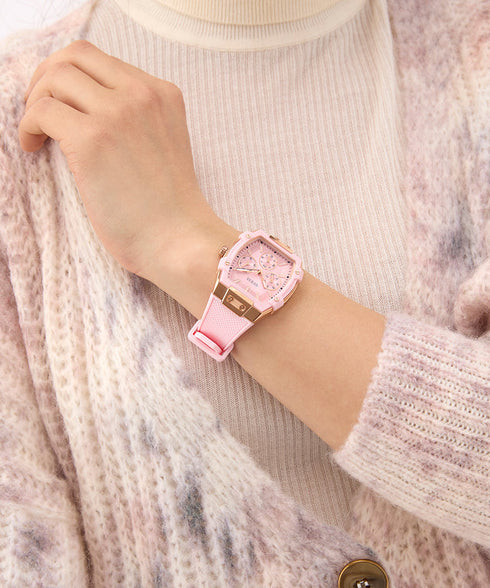 Guess GW0032L7 Women’s Sparkling Pink Multi-Function Watch – Rose Gold