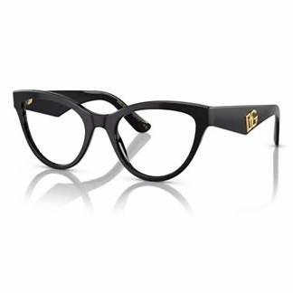Dolce & Gabbana DG3372 501 50 Women's Cat-Eye Eyeglasses - Black Frame