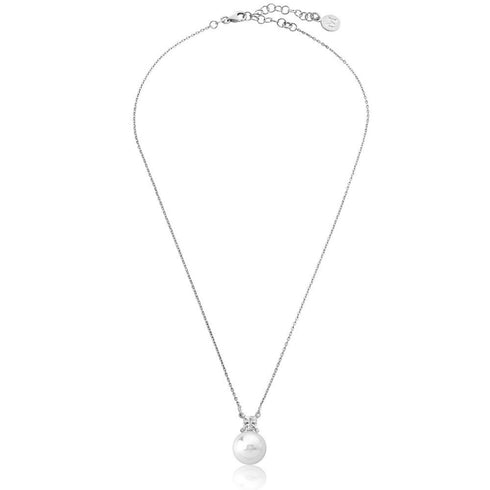 Majorica Selene Necklace 15308.01.2.000.010.1 – 925 Silver, 12mm White Pearl, Rhodium Finish