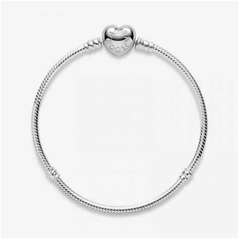 PANDORAPandora Moments 590719 - 16 Heart Clasp Snake Chain Bracelet - 16cm Sterling SilverBIJOUXEcecile