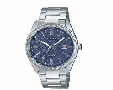 Reloj Casio MTP-1302DA-2A1VDF para hombre con esfera azul y pulsera de acero inoxidable