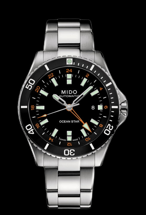 MIDOMido Ocean Star GMT Limited Edition Men's Watch - Stainless Steel, Black Dial, 40.5mmWATCHESEcecile