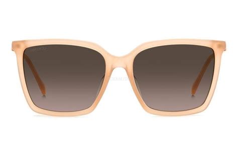Jimmy Choo TOTTA/G/S FWM/HA Damen-Sonnenbrille - 56mm, Rahmen in transparentem Nude mit braunen Verlaufsgläsern
