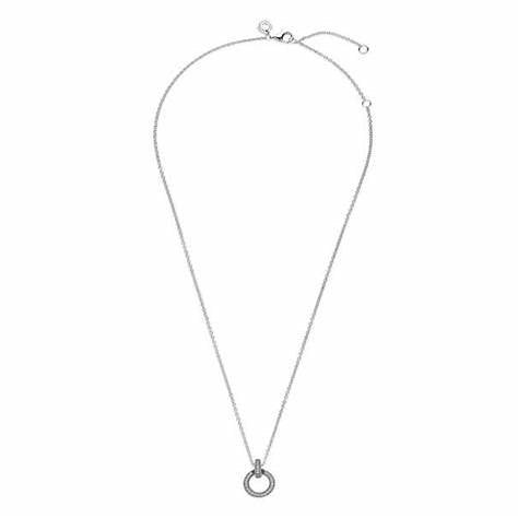 PANDORAPandora Double Circle Pendant Necklace 399487C01 - 45 – Sterling Silver with Cubic ZirconiaBIJOUXEcecile