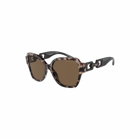 Lunettes de soleil Emporio Armani EA4202 5410/73 pour femme - monture havane brillant, verres marron, 54mm