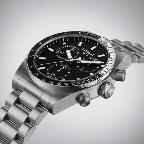 Tissot PR516 Powermatic 80 T149.407.11.051.00 Reloj automático para hombre - 38mm Acero inoxidable, esfera negra