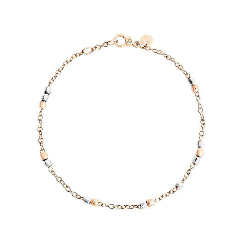 DODODoDo Mini Granelli Bracelet DBC4000GRANX0009AS – 9K Rose Gold & Sterling Silver, 16cmJEWELRYEcecile