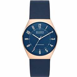 SKAGEN DENMARKSkagen Grenen SKW6834 Solar - Powered Watch – 37mm Ocean Blue Dial, Rose Gold CaseWATCHESEcecile