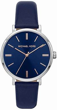 MICHAEL KORSMichael Kors MK2968 Women's Watch - Silver - Tone Case, Blue Dial, and StrapWATCHESEcecile