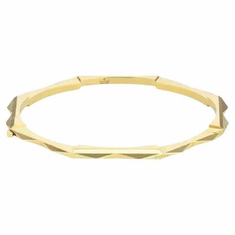 Gucci Link to Love Pulsera Tachonada Oro Amarillo 18ct - Ancho de banda 4mm