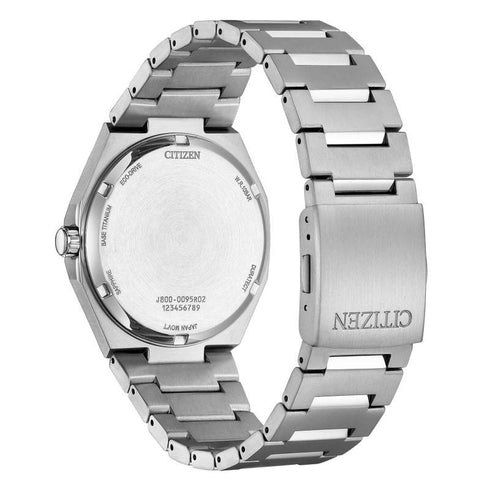Citizen AW0130-85X Herrenuhr Super Titanium Eco-Drive - Grünes Zifferblatt, 39 mm, Saphirglas