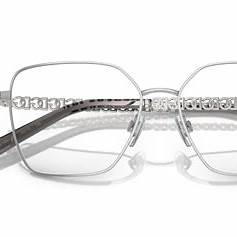 Dolce & Gabbana DG1351 05 54 Women's Square Eyeglasses - Silver Frame