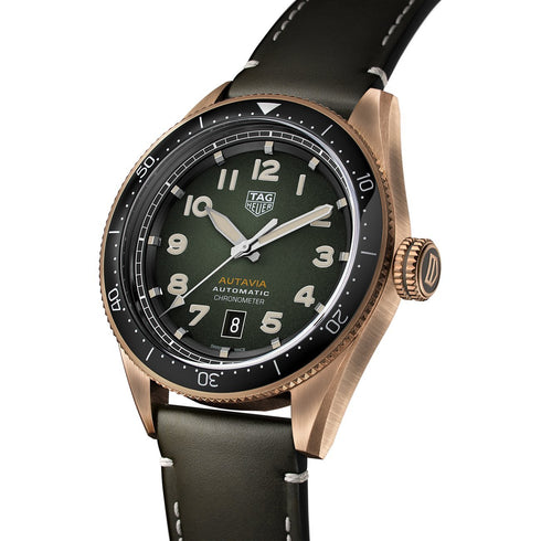 TAG HEUERTAG Heuer Autavia Calibre 5 WBE5190.FC8268 Men's Watch - Bronze Case, Green DialWATCHESEcecile