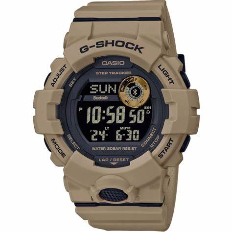 CASIO G - SHOCKCasio G - SHOCK GBD - 800UC - 5ER Men's Digital Sports Watch – Beige Resin Band, Bluetooth, Step TrackerWATCHESEcecile