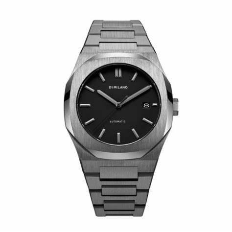 D1 MILANOD1 Milano Automatic Bracelet D1 - ATBJ02 Men's Watch - Gunmetal Stainless Steel, Black DialWATCHESEcecile