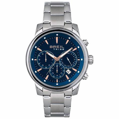 Breil Caliber EW0645 Men's Chronograph Watch - Blue Dial, Stainless Steel Bracelet
