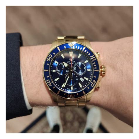 JAGUARJaguar Men's Swiss Quartz Chronograph Watch - Model J864/2, Gold - Tone Stainless Steel, Blue DialWATCHESEcecile
