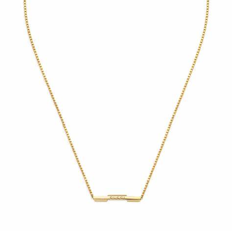 Gucci Link to Love Collier à barrette en or jaune 18ct gravé - Modèle YBB662108001