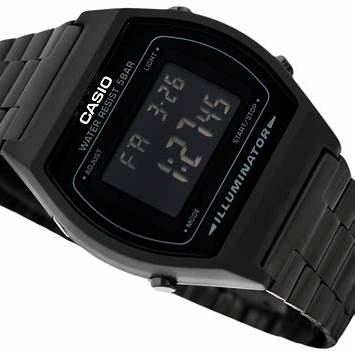 CASIO & VINTAGECasio B640WB - 1BEF Unisex Digital Watch - Black Stainless SteelWATCHESEcecile