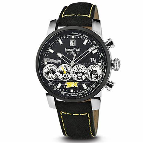 Eberhard & Co. Chrono 4 Pards 31079 CP - Chronographe automatique édition limitée 42mm, cadran noir, 4 compteurs en ligne