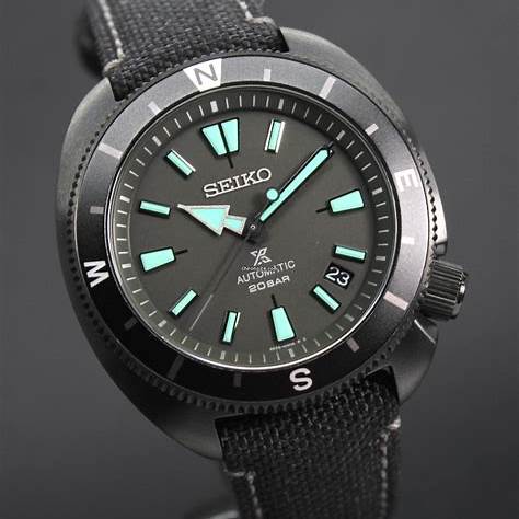 Seiko Prospex SRPH99K1 Black Series Tortoise Reloj Automático Hombre - Esfera Negra, Correa Nylon Negra