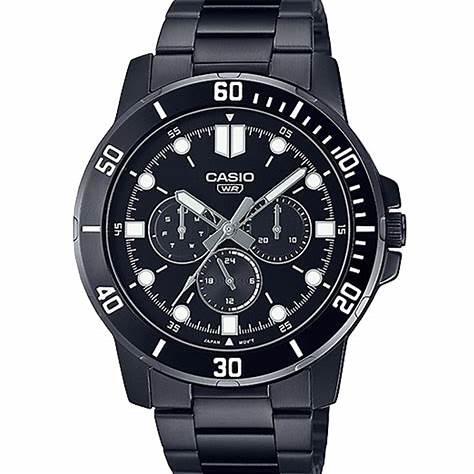 Reloj Casio MTP-VD300B-1EUDF de caballero chapado en ión negro - Esfera negra