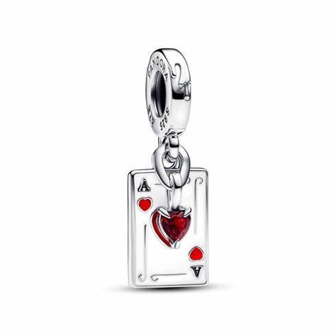 PANDORAPandora 793420C01 Disney Villains Queen of Hearts Double Dangle Charm - Sterling Silver with Red Enamel and Man - Made CrystalBIJOUXEcecile