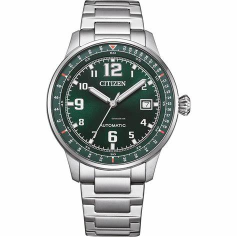 CITIZENCitizen NJ0190 - 51X Automatic Men's Watch - Green Dial, Stainless Steel BraceletWATCHESEcecile