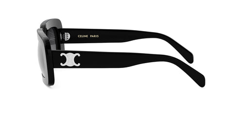 CELINECeline CL40313U Triomphe Rectangle Sunglasses – 53 mm Black Acetate FrameEYEWEAREcecile