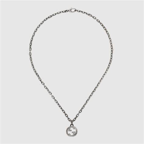 Collier à pendentifs en argent Gucci - Modèle YBB455307001