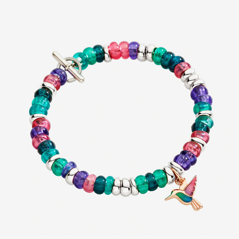 DoDo Rondelle Bracelet DBC5004-RONDE-VI0AG-XL – Silver & Recycled Plastic