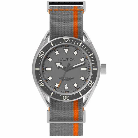 NAUTICANautica NAPPRF003 Men's Quartz Watch - Grey Dial, Grey Nylon StrapWATCHESEcecile