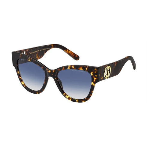 Lunettes de soleil Marc Jacobs MARC 697/S 086/08 pour femme - monture havane, verres dégradés bleu foncé