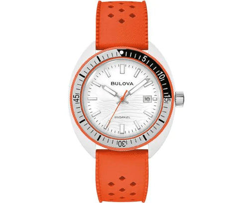 BULOVABulova 98B448 Men's Snorkel Watch – Hybrid Ceramic, White Dial, 100m WRWATCHESEcecile