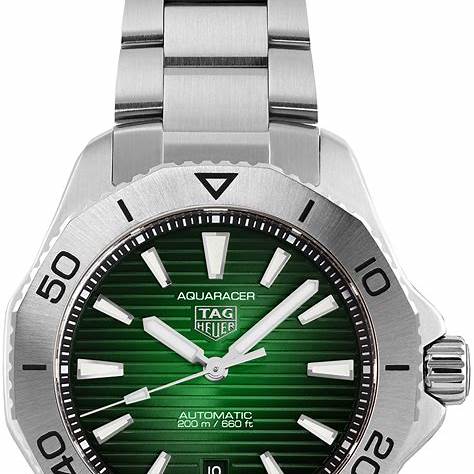 TAG HEUERTAG Heuer Aquaracer Professional 200 WBP2115.BA0627 Men's Watch - Green Dial, Steel BraceletWATCHESEcecile