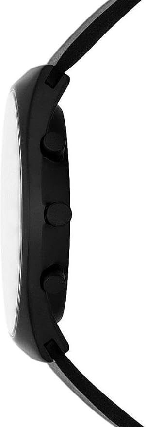 Skagen Danimarca SKW6843 Cronografo Grenen - Quadrante nero 42 mm, cinturino in pelle, quarzo