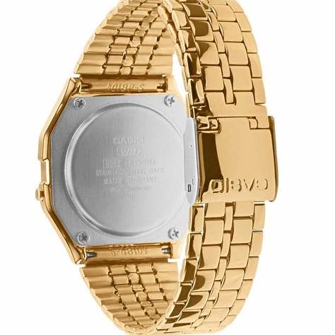 CASIO & VINTAGECasio A158WETG - 9AEF Unisex Digital Watch – Gold - Tone Stainless Steel Band, LED Light, Stopwatch, Water ResistantWATCHESEcecile