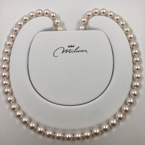 MILUNAMiluna 1MPE885 Women's 18K White Gold Necklace with 8.5 - 9mm White PearlsJEWELRYEcecile
