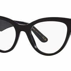 Dolce & Gabbana DG3372 501 52 Women's Cat-Eye Eyeglasses - Black Frame