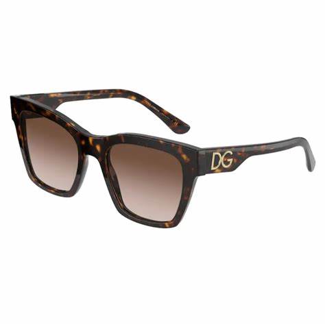 Dolce & Gabbana DG4384 502/13 Women's Sunglasses - Havana Frame, Brown Gradient Lenses