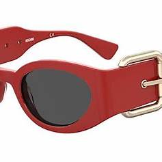 MOSCHINOMoschino MOS154/S C9A/IR Women's Sunglasses – Red Frame, Grey Lenses, 53mmEYEWEAREcecile