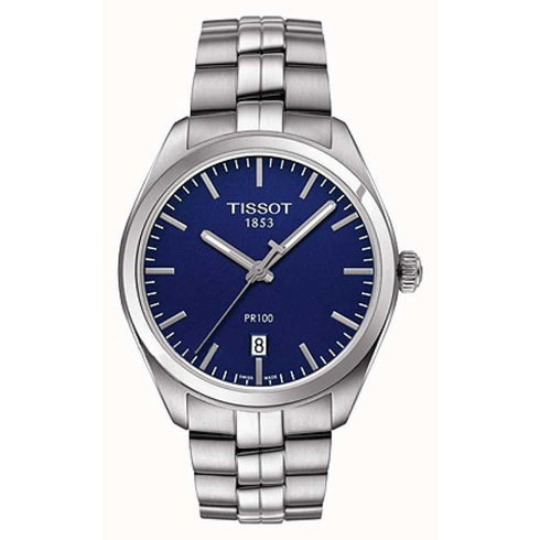 Tissot Gentleman T127.410.11.041.00 Reloj de cuarzo para hombre - 40mm Acero inoxidable, esfera azul