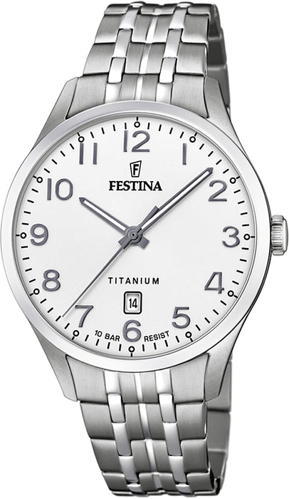 FESTINAFestina F20466/1 Titanium Men's Watch – White Dial, 40mm, Quartz, 10ATMWATCHESEcecile