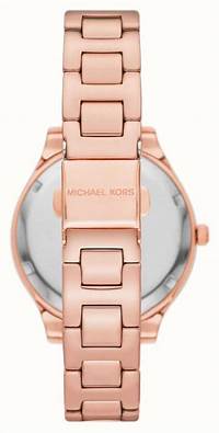 Michael Kors MK1068SET Montre et bracelet en or rose pour femme - Accents en cristal pavé