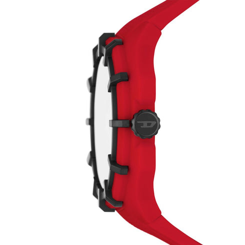 DIESELDiesel DZ1989 Framed Red Silicone Men's Watch – 51mm Black Dial, QuartzWATCHESEcecile