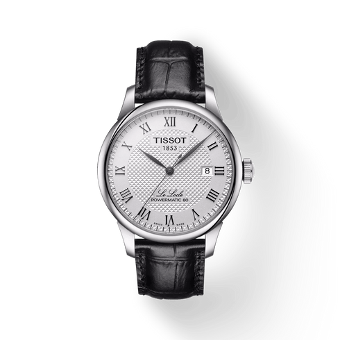 TISSOTTissot Le Locle Powermatic 80 T006.407.16.033.00 Men's 39.3mm Automatic Watch – Silver Dial, Black Leather Strap, Date DisplayWATCHESEcecile