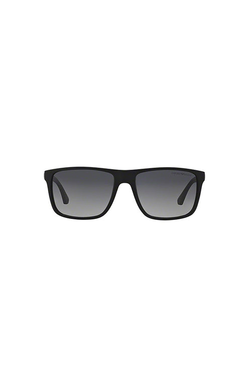 Emporio Armani EA 4033 5229/T3 Occhiali da sole da uomo - Montatura nera opaca, lenti polarizzate grigie