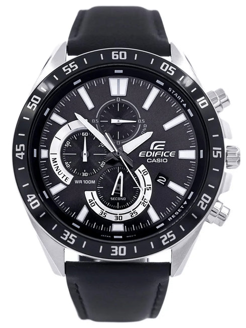 CASIO EDIFICECasio Edifice EFV - 620L - 1AVUEF Men's Chronograph Watch with Black Leather StrapWATCHESEcecile