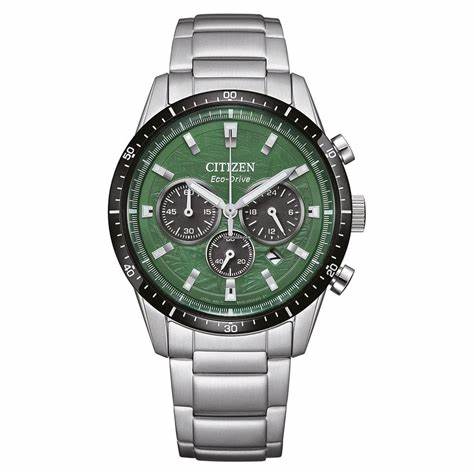 CITIZENCitizen CA4624 - 56X Eco - Drive Chronograph Watch - Green DialWATCHESEcecile