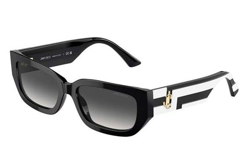 Jimmy Choo JC 5017 Damen-Sonnenbrille - 55mm, schwarzer Rahmen mit grauen Verlaufsgläsern